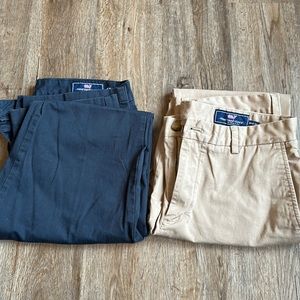 Lot of 2 Vineyard Vines Mens pants- khaki and navy